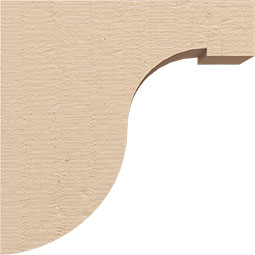 Ekena Millwork - CORUR035X10X10DELRCPR - Timberthane Faux Wood Corbel, Del Monte Style, 3 1/2"W x 10"D x 10"H, Primed Tan