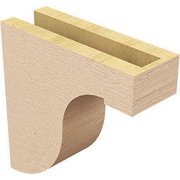 Ekena Millwork - CORUR035X10X10DELRCPR - Timberthane Faux Wood Corbel, Del Monte Style, 3 1/2"W x 10"D x 10"H, Primed Tan