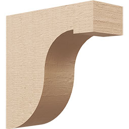 Ekena Millwork - CORUR035X10X10DELRCPR - Timberthane Faux Wood Corbel, Del Monte Style, 3 1/2"W x 10"D x 10"H, Primed Tan