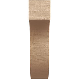 Ekena Millwork - CORUR035X10X14DELRCPR - Timberthane Faux Wood Corbel, Del Monte Style, 3 1/2"W x 10"D x 14"H, Primed Tan