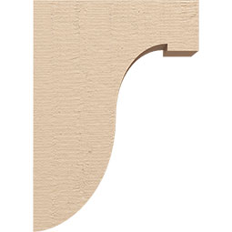 Ekena Millwork - CORUR035X10X14DELRCPR - Timberthane Faux Wood Corbel, Del Monte Style, 3 1/2"W x 10"D x 14"H, Primed Tan