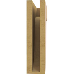 Ekena Millwork - CORUR035X10X14DELRCPR - Timberthane Faux Wood Corbel, Del Monte Style, 3 1/2"W x 10"D x 14"H, Primed Tan