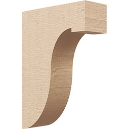 Ekena Millwork - CORUR035X10X14DELRCPR - Timberthane Faux Wood Corbel, Del Monte Style, 3 1/2"W x 10"D x 14"H, Primed Tan