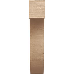 Ekena Millwork - CORUR035X10X18DELRCPR - Timberthane Faux Wood Corbel, Del Monte Style, 3 1/2"W x 10"D x 18"H, Primed Tan