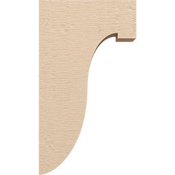 Ekena Millwork - CORUR035X10X18DELRCPR - Timberthane Faux Wood Corbel, Del Monte Style, 3 1/2"W x 10"D x 18"H, Primed Tan