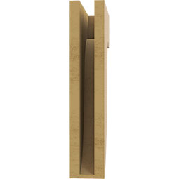 Ekena Millwork - CORUR035X10X18DELRCPR - Timberthane Faux Wood Corbel, Del Monte Style, 3 1/2"W x 10"D x 18"H, Primed Tan