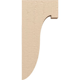 Ekena Millwork - CORUR035X10X22DELRCPR - Timberthane Faux Wood Corbel, Del Monte Style, 3 1/2"W x 10"D x 22"H, Primed Tan