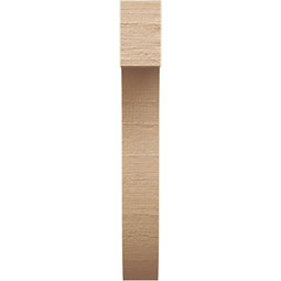 Ekena Millwork - CORUR035X10X26DELRCPR - Timberthane Faux Wood Corbel, Del Monte Style, 3 1/2"W x 10"D x 26"H, Primed Tan