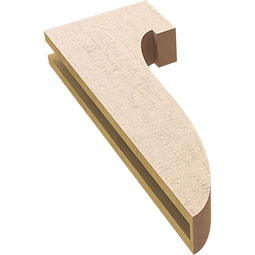 Ekena Millwork - CORUR035X10X26DELRCPR - Timberthane Faux Wood Corbel, Del Monte Style, 3 1/2"W x 10"D x 26"H, Primed Tan