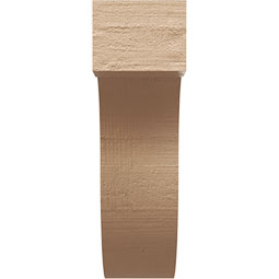 Ekena Millwork - CORUR035X12X12DELRCPR - Timberthane Faux Wood Corbel, Del Monte Style, 3 1/2"W x 12"D x 12"H, Primed Tan