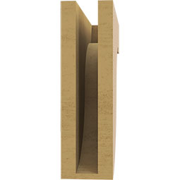 Ekena Millwork - CORUR035X12X12DELRCPR - Timberthane Faux Wood Corbel, Del Monte Style, 3 1/2"W x 12"D x 12"H, Primed Tan