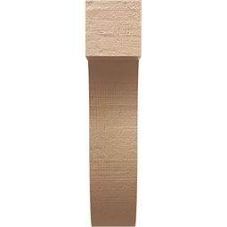 Ekena Millwork - CORUR035X12X16DELRCPR - Timberthane Faux Wood Corbel, Del Monte Style, 3 1/2"W x 12"D x 16"H, Primed Tan