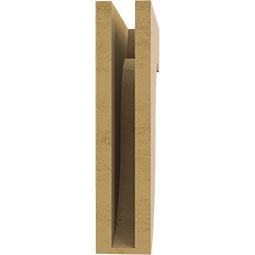 Ekena Millwork - CORUR035X12X16DELRCPR - Timberthane Faux Wood Corbel, Del Monte Style, 3 1/2"W x 12"D x 16"H, Primed Tan