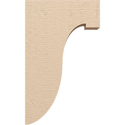 Ekena Millwork - CORUR035X12X20DELRCPR - Timberthane Faux Wood Corbel, Del Monte Style, 3 1/2"W x 12"D x 20"H, Primed Tan