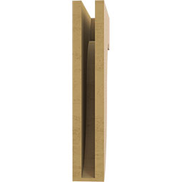 Ekena Millwork - CORUR035X12X20DELRCPR - Timberthane Faux Wood Corbel, Del Monte Style, 3 1/2"W x 12"D x 20"H, Primed Tan