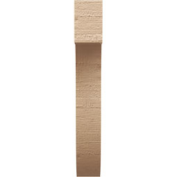 Ekena Millwork - CORUR035X12X24DELRCPR - Timberthane Faux Wood Corbel, Del Monte Style, 3 1/2"W x 12"D x 24"H, Primed Tan