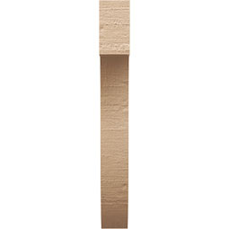 Ekena Millwork - CORUR035X12X28DELRCPR - Timberthane Faux Wood Corbel, Del Monte Style, 3 1/2"W x 12"D x 28"H, Primed Tan