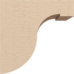 Ekena Millwork - CORURDEL - Timberthane Faux Wood Corbel, Del Monte Style