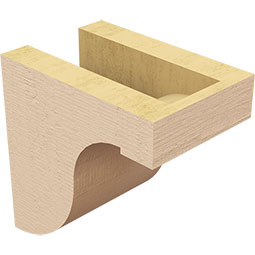 Ekena Millwork - CORURDEL - Timberthane Faux Wood Corbel, Del Monte Style