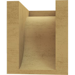 Ekena Millwork - CORUR055X06X06DELRCPR - Timberthane Faux Wood Corbel, Del Monte Style, 5 1/2"W x 6"D x 6"H, Primed Tan