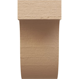 Ekena Millwork - CORUR055X06X10DELRCPR - Timberthane Faux Wood Corbel, Del Monte Style, 5 1/2"W x 6"D x 10"H, Primed Tan