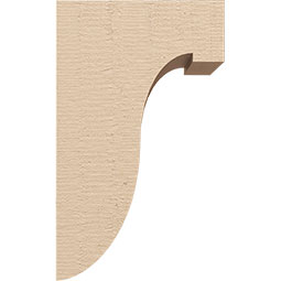 Ekena Millwork - CORUR055X06X10DELRCPR - Timberthane Faux Wood Corbel, Del Monte Style, 5 1/2"W x 6"D x 10"H, Primed Tan