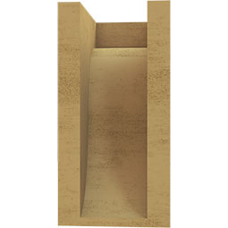 Ekena Millwork - CORUR055X06X10DELRCPR - Timberthane Faux Wood Corbel, Del Monte Style, 5 1/2"W x 6"D x 10"H, Primed Tan