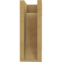 Ekena Millwork - CORUR055X06X14DELRCPR - Timberthane Faux Wood Corbel, Del Monte Style, 5 1/2"W x 6"D x 14"H, Primed Tan
