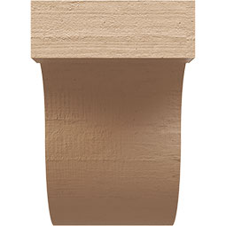 Ekena Millwork - CORUR055X08X08DELRCPR - Timberthane Faux Wood Corbel, Del Monte Style, 5 1/2"W x 8"D x 8"H, Primed Tan
