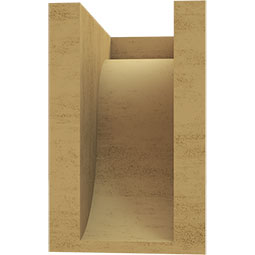 Ekena Millwork - CORUR055X08X08DELRCPR - Timberthane Faux Wood Corbel, Del Monte Style, 5 1/2"W x 8"D x 8"H, Primed Tan