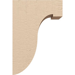 Ekena Millwork - CORUR055X08X12DELRCPR - Timberthane Faux Wood Corbel, Del Monte Style, 5 1/2"W x 8"D x 12"H, Primed Tan