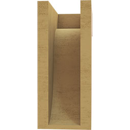 Ekena Millwork - CORUR055X08X12DELRCPR - Timberthane Faux Wood Corbel, Del Monte Style, 5 1/2"W x 8"D x 12"H, Primed Tan