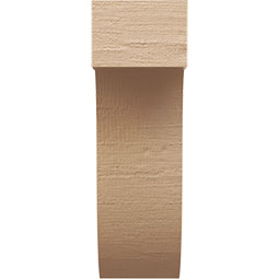 Ekena Millwork - CORUR055X08X16DELRCPR - Timberthane Faux Wood Corbel, Del Monte Style, 5 1/2"W x 8"D x 16"H, Primed Tan