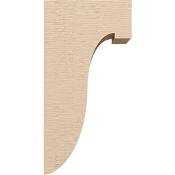 Ekena Millwork - CORUR055X08X16DELRCPR - Timberthane Faux Wood Corbel, Del Monte Style, 5 1/2"W x 8"D x 16"H, Primed Tan
