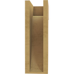 Ekena Millwork - CORUR055X08X16DELRCPR - Timberthane Faux Wood Corbel, Del Monte Style, 5 1/2"W x 8"D x 16"H, Primed Tan