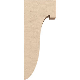 Ekena Millwork - CORUR055X08X20DELRCPR - Timberthane Faux Wood Corbel, Del Monte Style, 5 1/2"W x 8"D x 20"H, Primed Tan