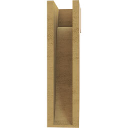 Ekena Millwork - CORUR055X08X20DELRCPR - Timberthane Faux Wood Corbel, Del Monte Style, 5 1/2"W x 8"D x 20"H, Primed Tan