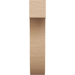 Ekena Millwork - CORUR055X08X24DELRCPR - Timberthane Faux Wood Corbel, Del Monte Style, 5 1/2"W x 8"D x 24"H, Primed Tan