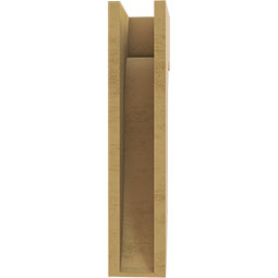 Ekena Millwork - CORUR055X08X24DELRCPR - Timberthane Faux Wood Corbel, Del Monte Style, 5 1/2"W x 8"D x 24"H, Primed Tan