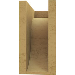 Ekena Millwork - CORUR055X10X10DELRCPR - Timberthane Faux Wood Corbel, Del Monte Style, 5 1/2"W x 10"D x 10"H, Primed Tan