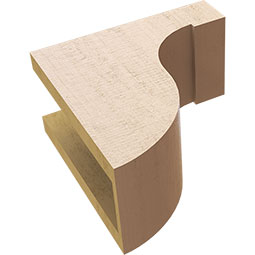 Ekena Millwork - CORUR055X10X10DELRCPR - Timberthane Faux Wood Corbel, Del Monte Style, 5 1/2"W x 10"D x 10"H, Primed Tan