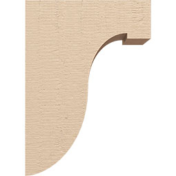 Ekena Millwork - CORUR055X10X14DELRCPR - Timberthane Faux Wood Corbel, Del Monte Style, 5 1/2"W x 10"D x 14"H, Primed Tan