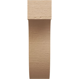 Ekena Millwork - CORUR055X10X18DELRCPR - Timberthane Faux Wood Corbel, Del Monte Style, 5 1/2"W x 10"D x 18"H, Primed Tan