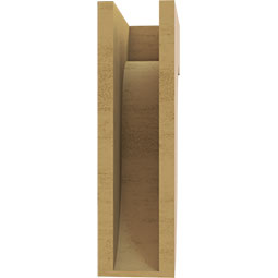 Ekena Millwork - CORUR055X10X18DELRCPR - Timberthane Faux Wood Corbel, Del Monte Style, 5 1/2"W x 10"D x 18"H, Primed Tan