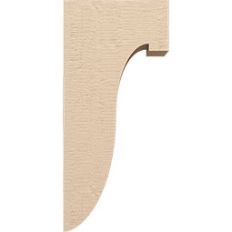 Ekena Millwork - CORUR055X10X22DELRCPR - Timberthane Faux Wood Corbel, Del Monte Style, 5 1/2"W x 10"D x 22"H, Primed Tan