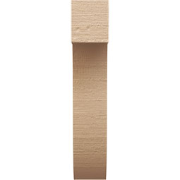 Ekena Millwork - CORUR055X10X26DELRCPR - Timberthane Faux Wood Corbel, Del Monte Style, 5 1/2"W x 10"D x 26"H, Primed Tan