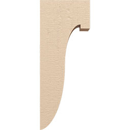 Ekena Millwork - CORUR055X10X26DELRCPR - Timberthane Faux Wood Corbel, Del Monte Style, 5 1/2"W x 10"D x 26"H, Primed Tan
