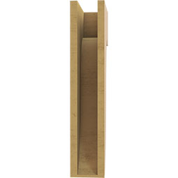 Ekena Millwork - CORUR055X10X26DELRCPR - Timberthane Faux Wood Corbel, Del Monte Style, 5 1/2"W x 10"D x 26"H, Primed Tan