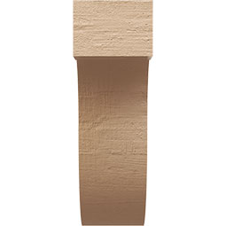 Ekena Millwork - CORUR055X12X16DELRCPR - Timberthane Faux Wood Corbel, Del Monte Style, 5 1/2"W x 12"D x 16"H, Primed Tan