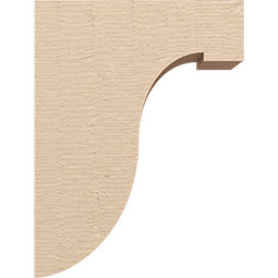 Ekena Millwork - CORUR055X12X16DELRCPR - Timberthane Faux Wood Corbel, Del Monte Style, 5 1/2"W x 12"D x 16"H, Primed Tan
